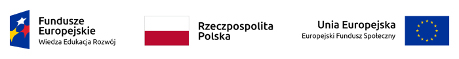 Zestawienie znaków: Fundusze Europejskie, Barwy Rzeczypospolitej Polskiej, Unia Europejska